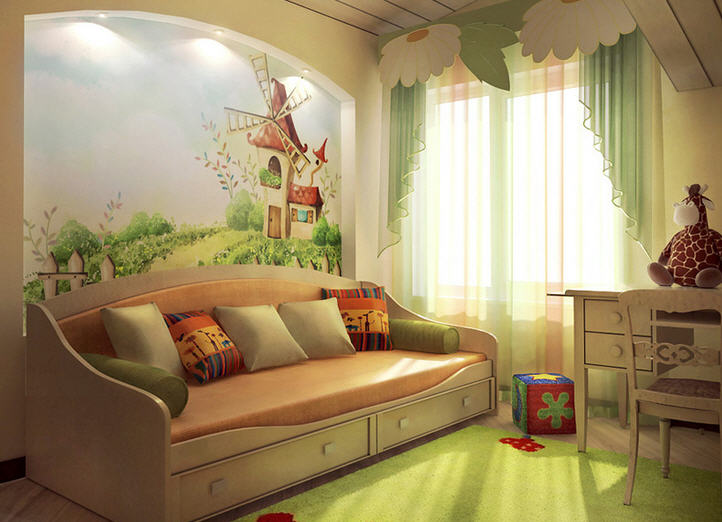 диван на даче для детской комнаты