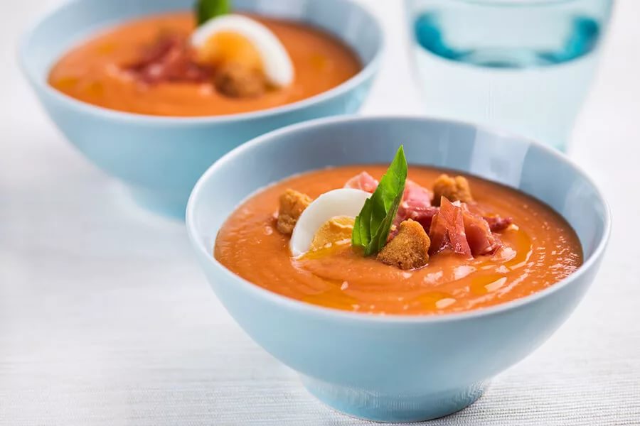 Суп-пюре из томатов с фрикадельками